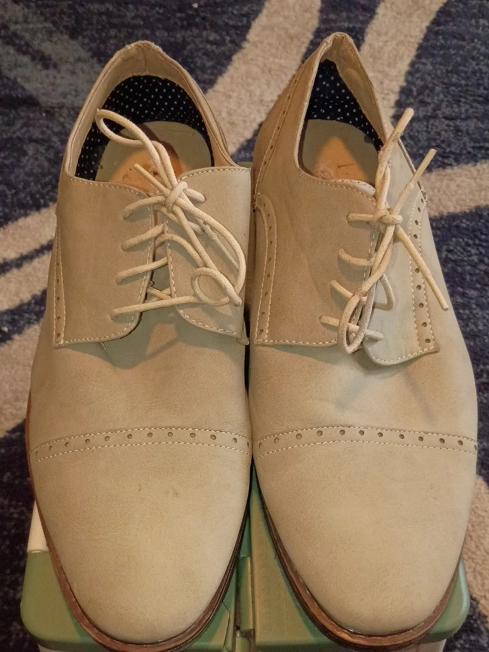Men's Light Beige Suede Derby Shoes